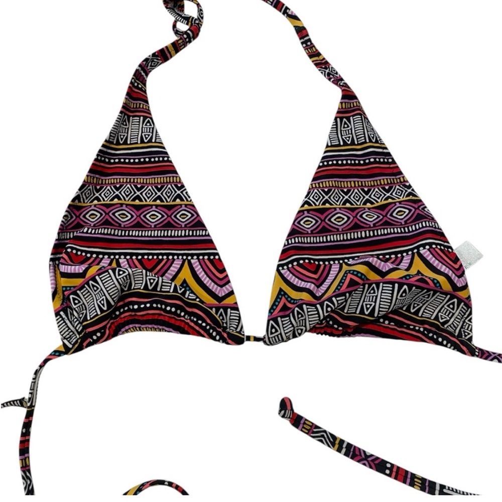 Baltex Tribal Print Triangle Bikini Top Size 12